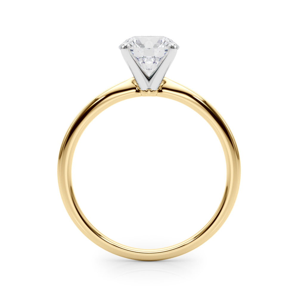 Angelica Round Solitaire Engagement Ring-VIRABYANI